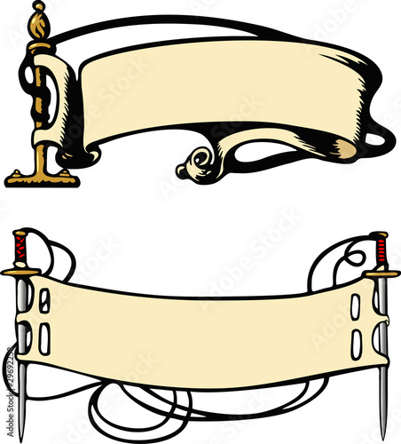 Antique style banners
