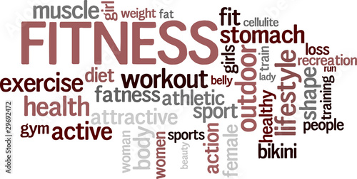 Canvas Print Word cloud Fitness
