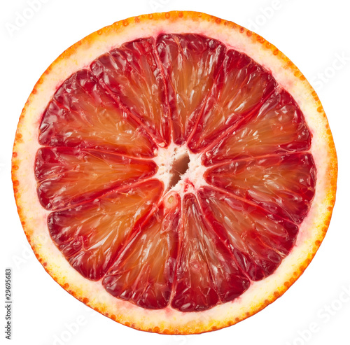 Blood red orange slice