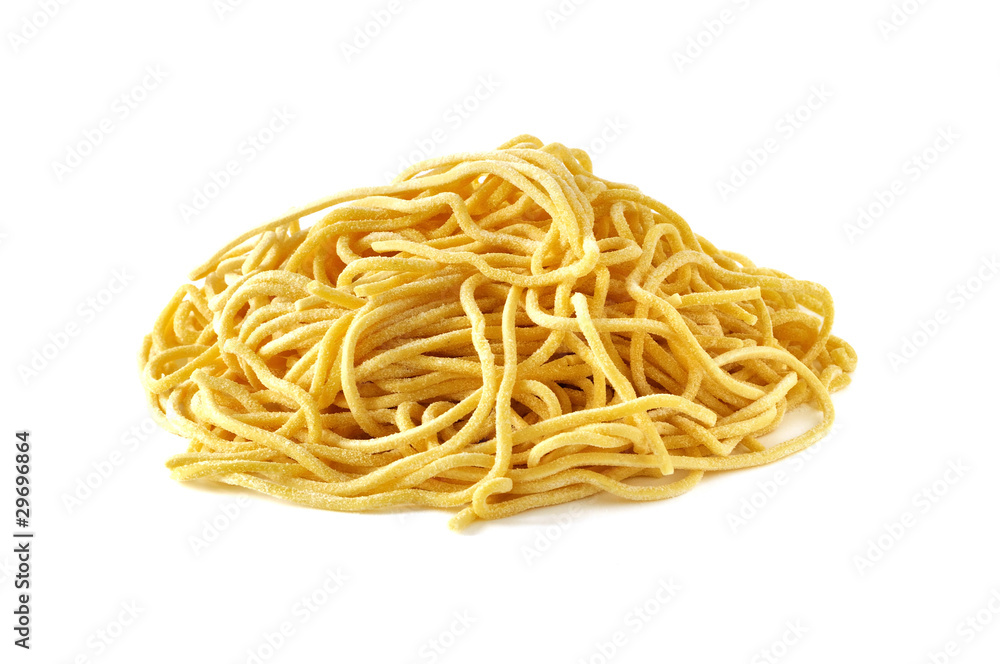 Spaghetti alla chitarra, pasta fresca fatta a mano Stock Photo