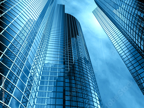Office building on a background of the blue sky