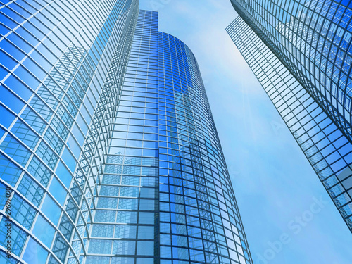 Office building on a background of the blue sky