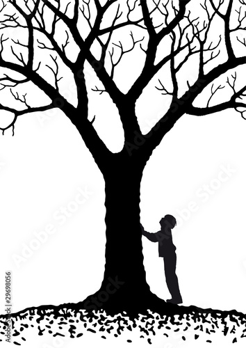 albero e bambino