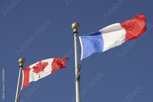 Canadian and French Flags