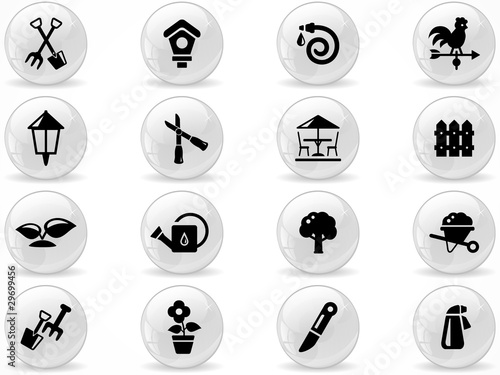 Web buttons, Gardening symbol