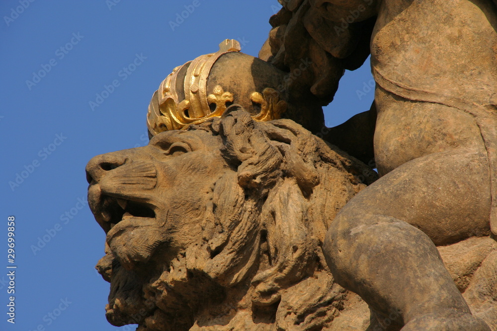 Obraz premium statue de lion, Prague