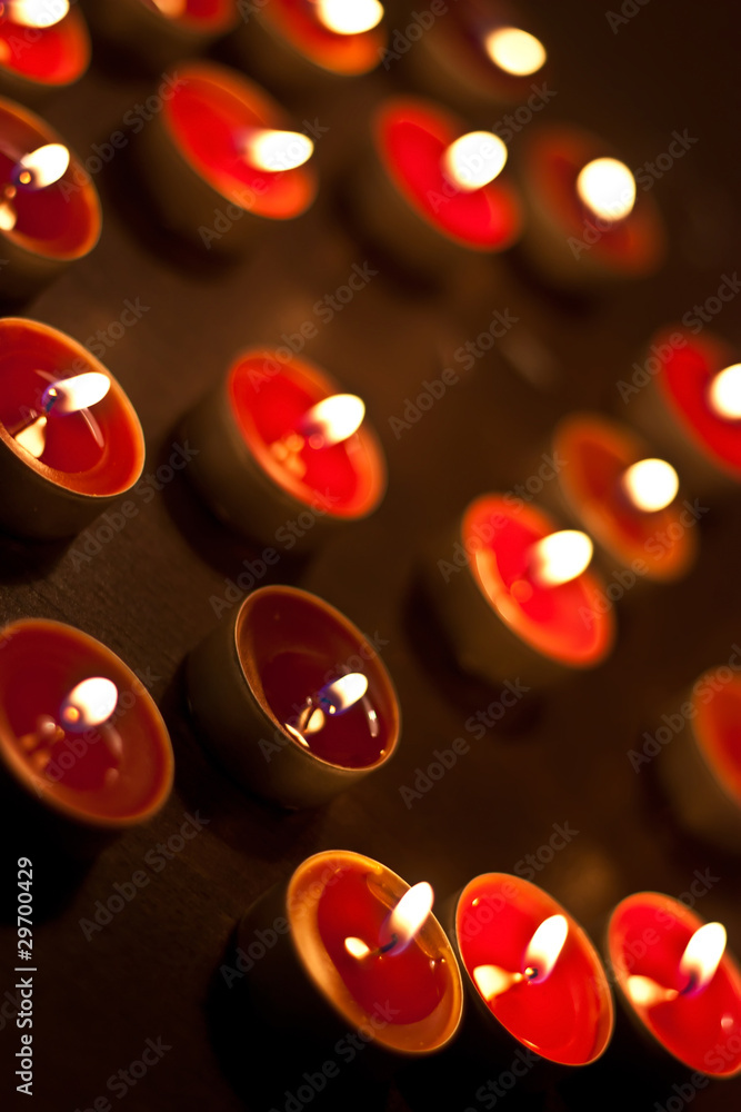 Candles burning in the dark. Candles burning in the dark.