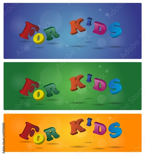 colourful sign for kids