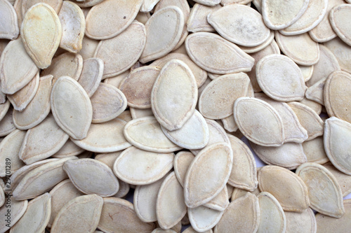 Pumpkin seeds background close up