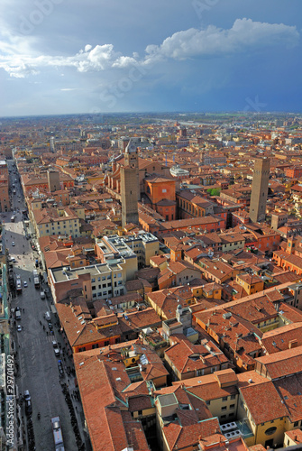 Italy, Bologna aerial view from Asinelli tower