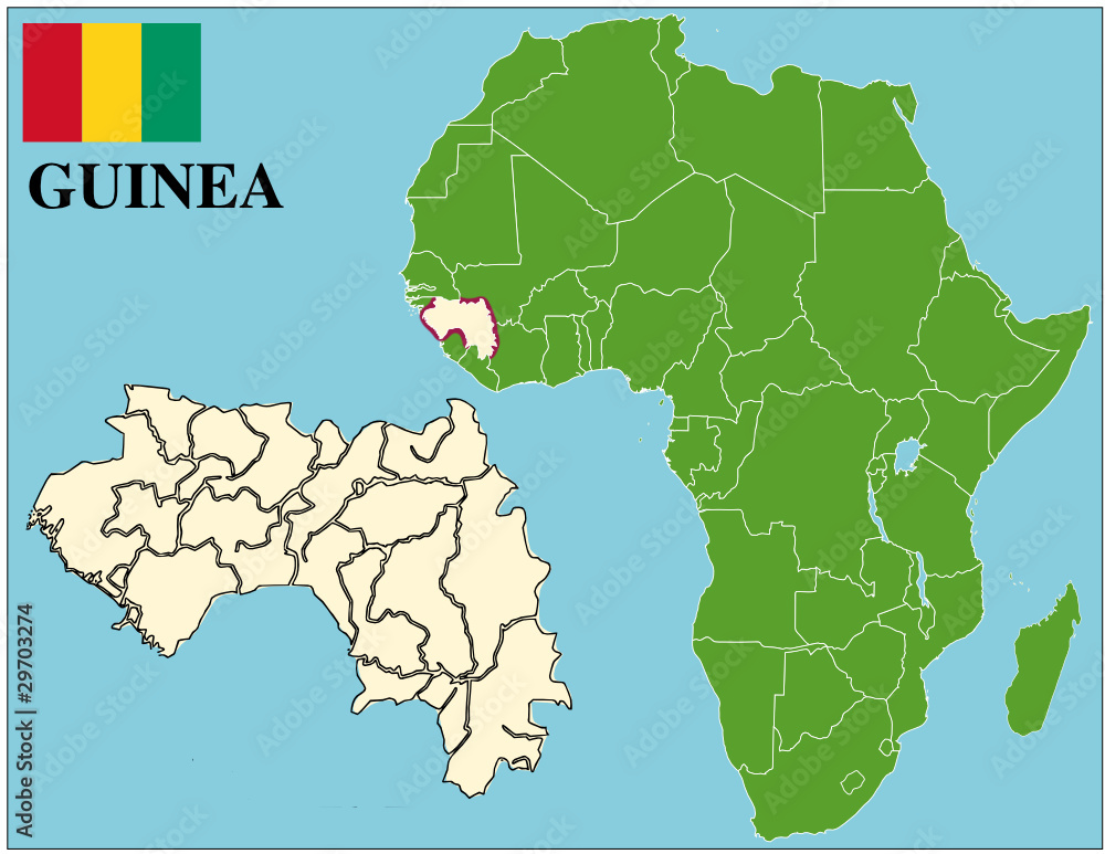 Guinea emblem map africa world business success background