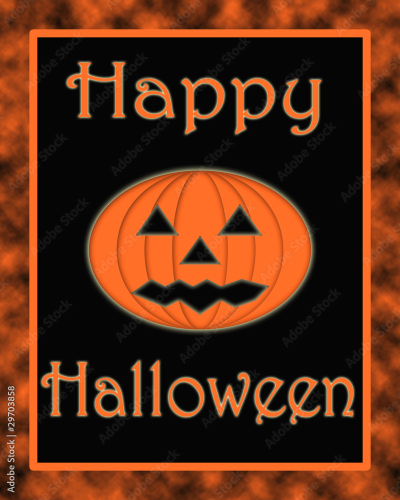 Happy Halloween pumpkin illustration Happy Halloween pumpkin illustration