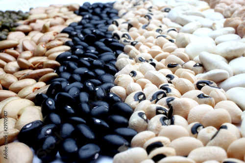 Various beans close up