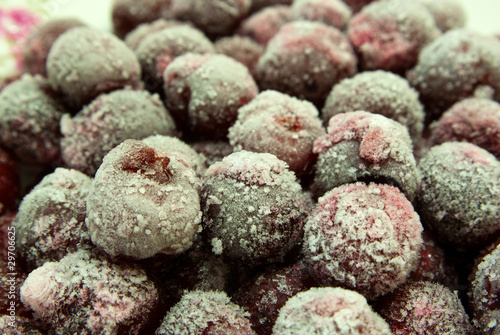 quick-frozen fruit cherry coated hoarfrost