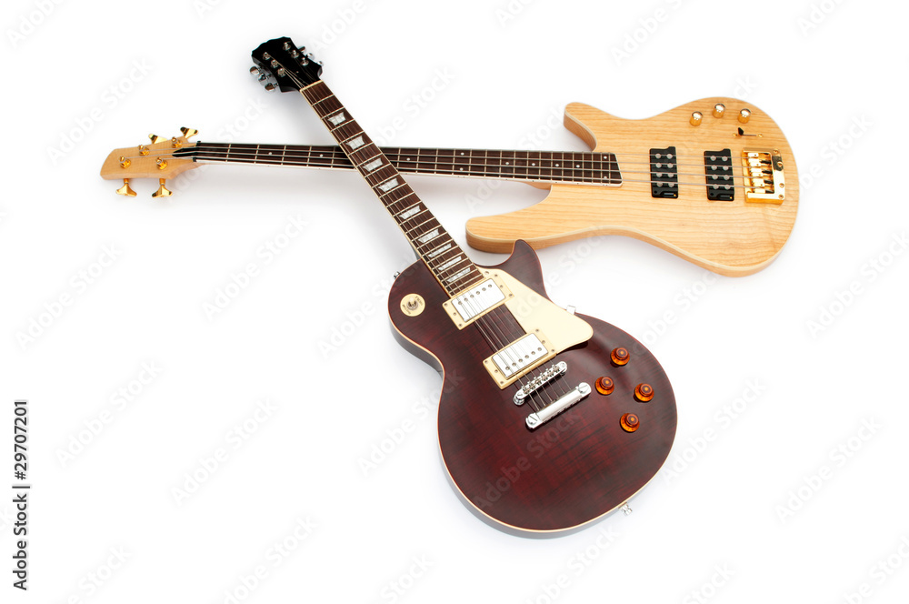 Fototapeta premium Musical guitar isolated on the white background