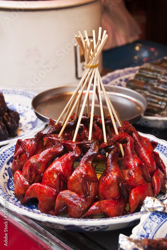 Photography Cailles rôties dans un restaurant de rue - China