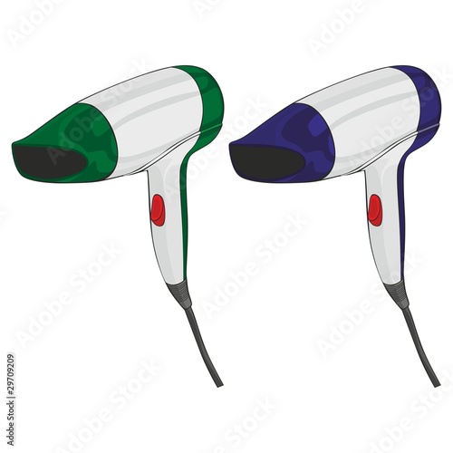 fully editable vector illustration hairdryer