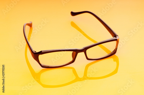 Optical reading glasses on the background