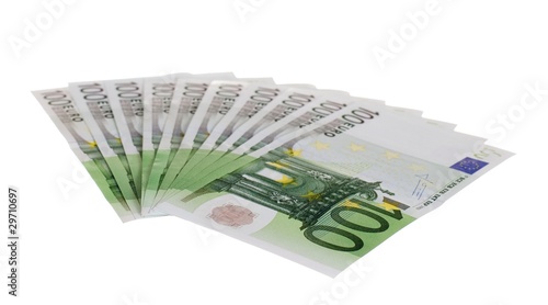 one hundred euro bills