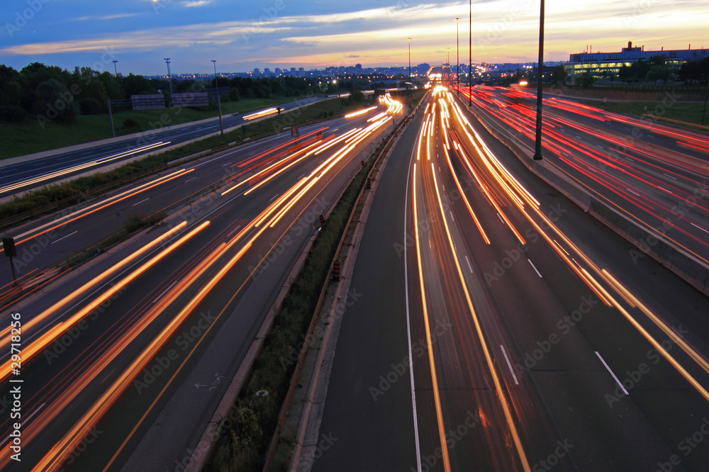 Obraz premium Highway at night