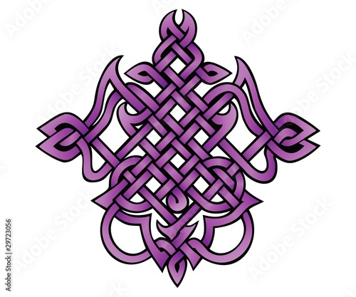 Knotwork inspired by the molecular structure of amethyst