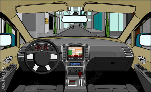 view of the driver