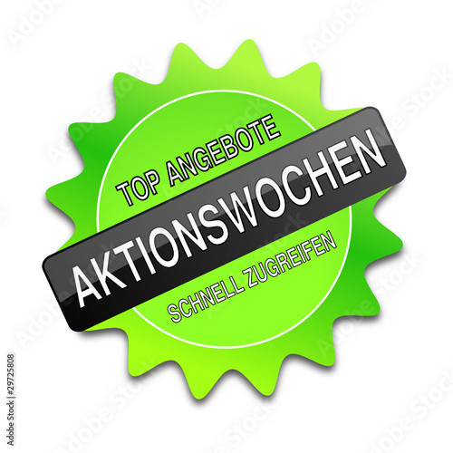 Button Aktionswochen grün