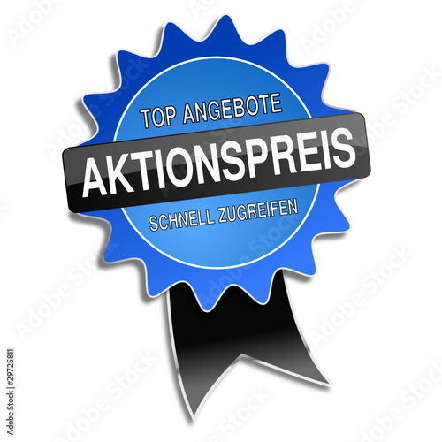Button Aktionspreis blau