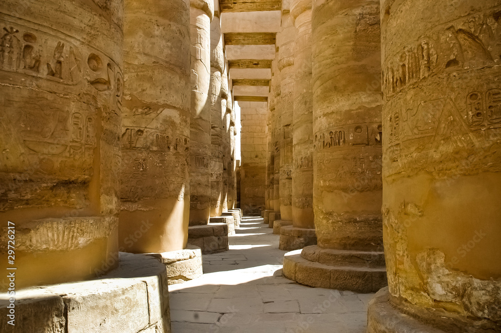 The columns in Karnak Temple, Egypt The columns in Karnak Temple, Egypt