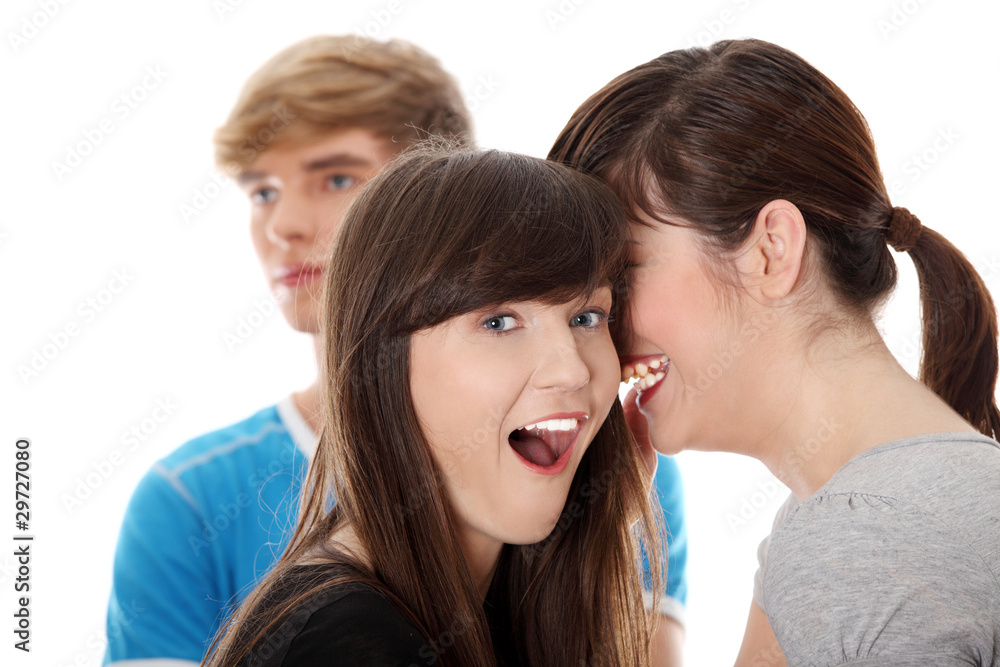 Two girls talking Two girls talking