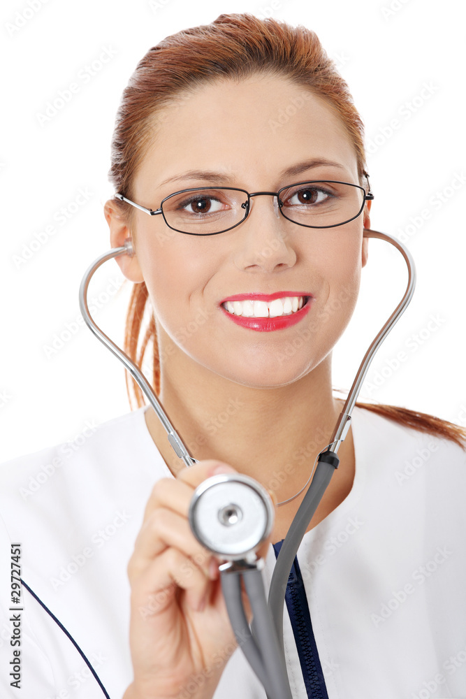 Female doctor with stethoscope
