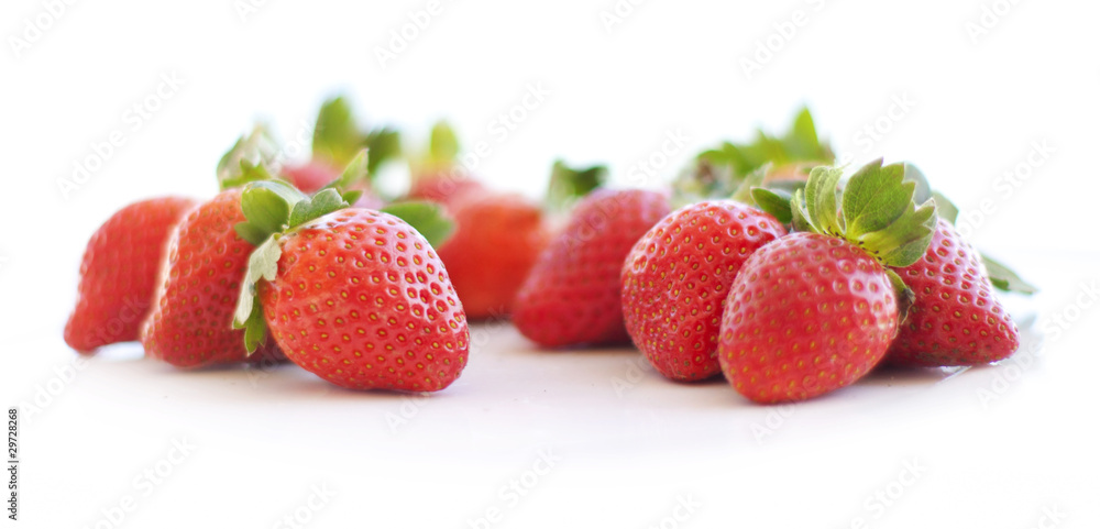 Strawberries on white Strawberries on white