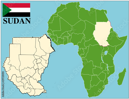Sudan emblem map africa world business success background