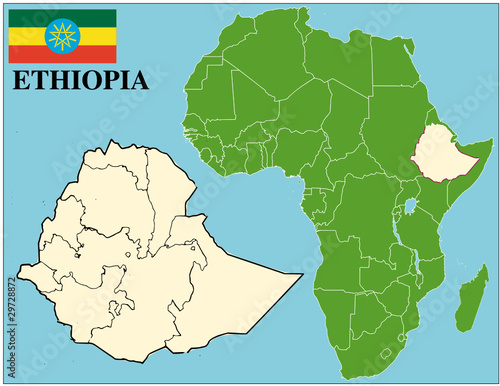 Ethiopia emblem map africa world business success background