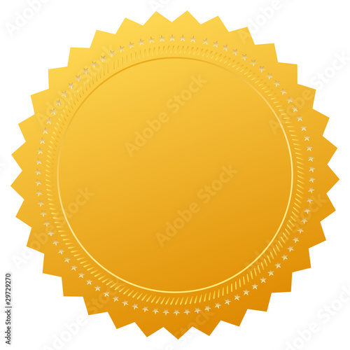 Vector illustration of golden guarantee label