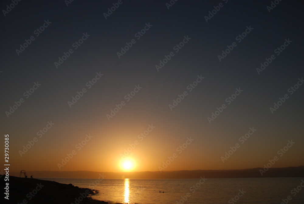 Sunset in the Dead Sea