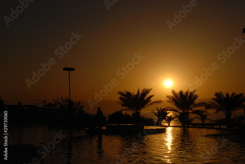 Sunset in the Dead Sea