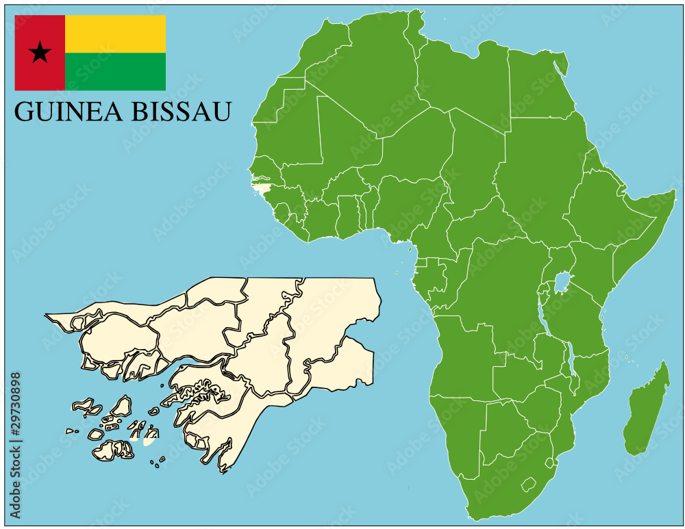 Guinea Bissau emblem  africa world business success background