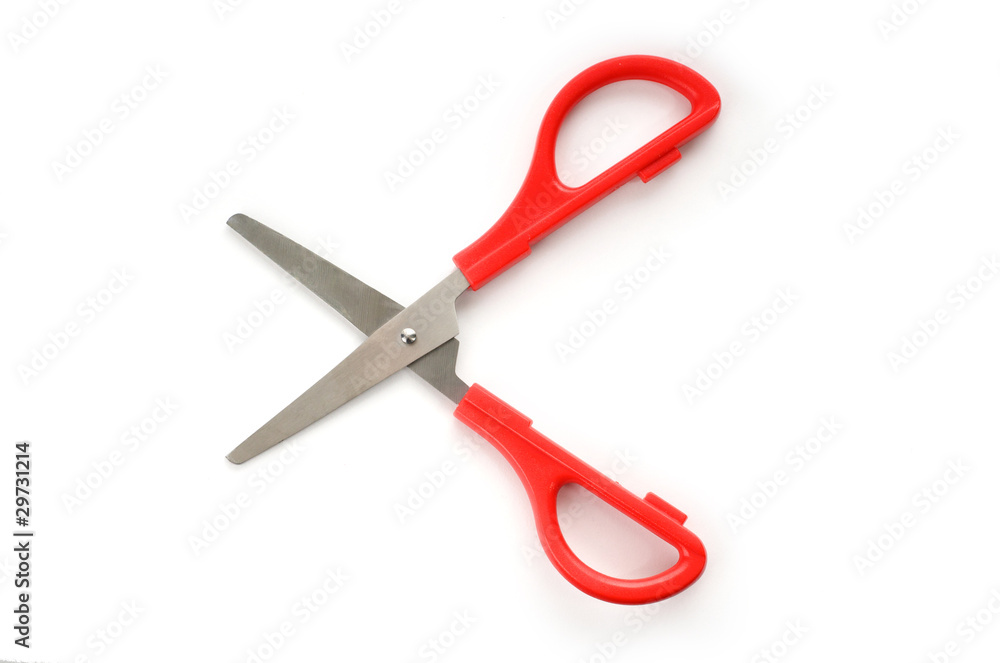 A pair of open scissors A pair of open scissors