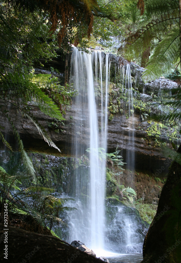 Russell Falls, Rain Forest Waterfall