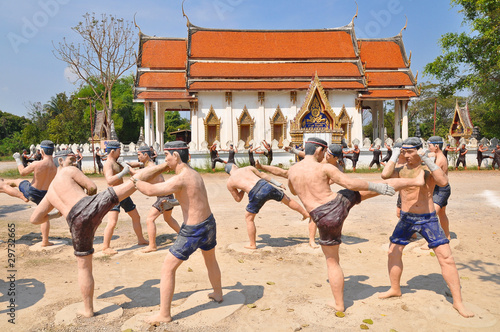 Thai boxing statue