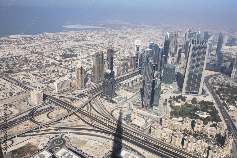Dubai Innenstadt Luftbild Panorama