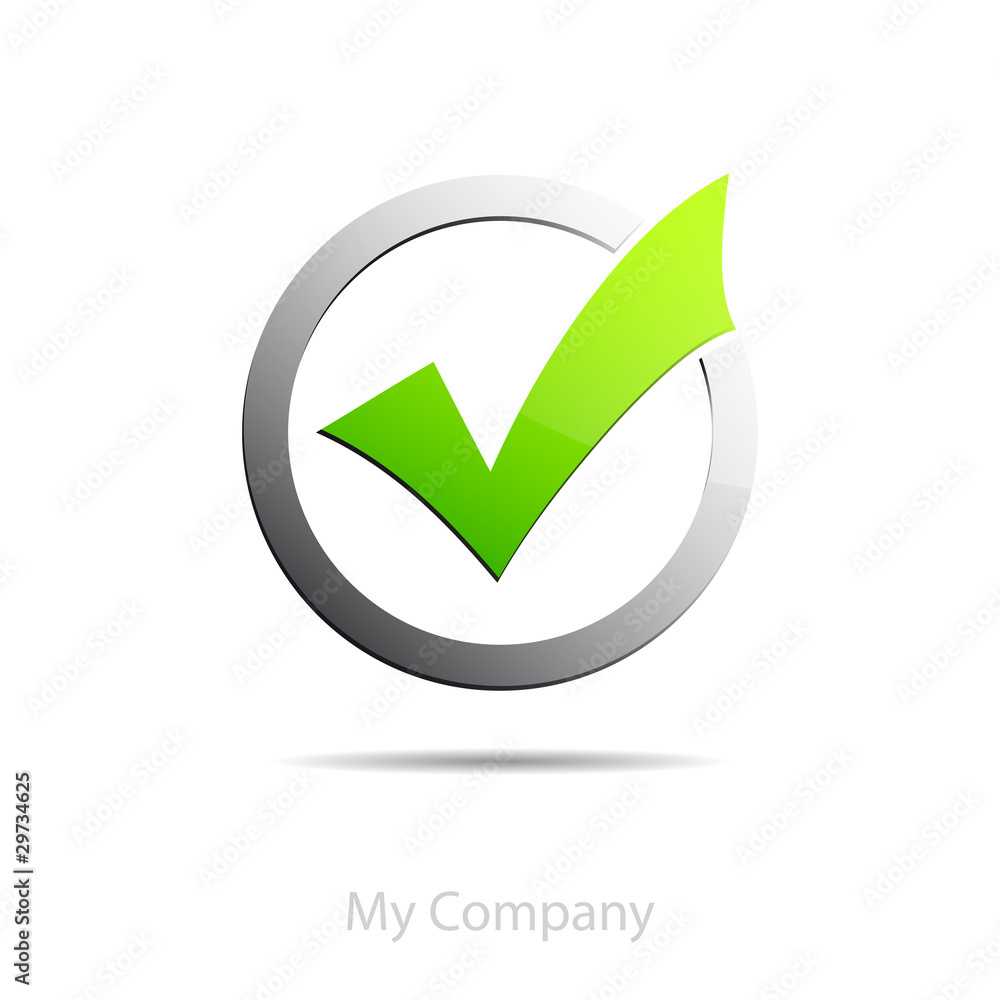 Vecteur Stock Logo Validation, white background # Vector  Adobe Stock