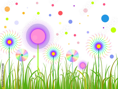 Abstrakte Sommerblumen