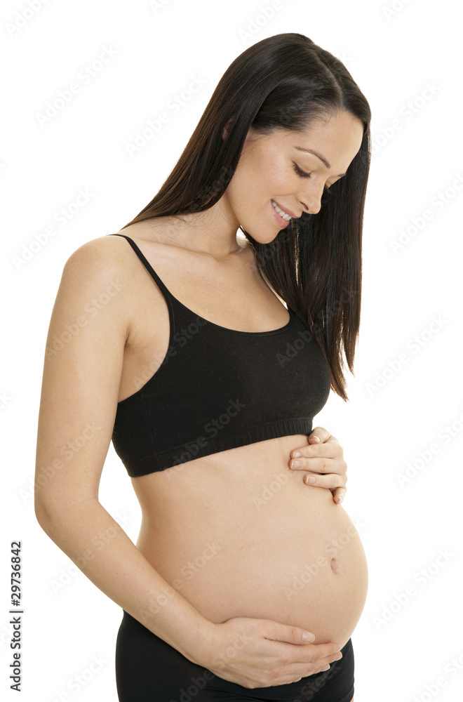 Pregnant woman bonding with her unborn baby Pregnant woman bonding with her unborn baby