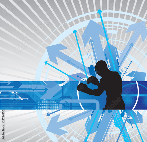 boxing arrow background