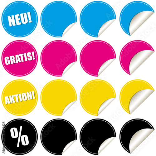 Aufkleber Etiketten
