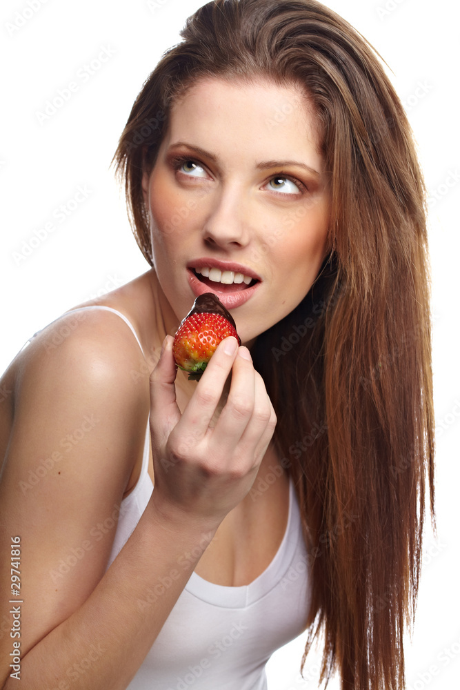 Beautiful Woman with strawberry Beautiful Woman with strawberry