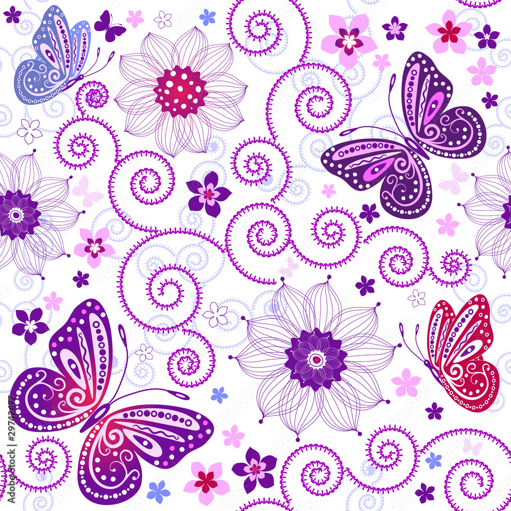Fototapeta premium Seamless floral pattern
