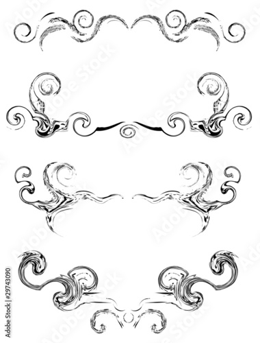 Collection of vector swirl elements